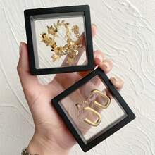 20pcs Plastic 3D Floating Display Frame, Jewelry, Coins & Collectibles Display Box, Transparent Packaging, Suitable For Craft Exhibitions, Home Decor And Beading Supplies