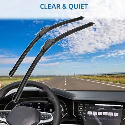 Escobillas limpiaparabrisas delanteras automotrices flexible universales 2 piezas