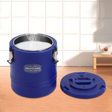 HOHOBLA Ice Bucket Insulated With Lids For Parties And Bar Stainless Steel Three Wall - Blue - View 2