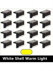 12 Stücke Solar-betriebene LED-Gartenleuchten, Treppenbeleuchtung für Außen-Dekoration - Terrasse, Stufen, Geländer, Wand, Garten, Treppe, Terrasse, Zaun, Einfahrt Beleuchtung, Multi-Farb-Steuerung, für Heim-Dekoration und Geländer-Dekoration