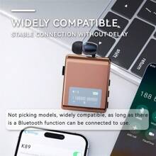 KZ K89/K75 Lavalier Business Bluetooth 5.4 Wireless Headset Talk/Music 20 Hours LCD Digital Display Call Vibration Reminder+Voice Reporting+Number Display HIFI Music Earphone With Mic