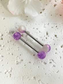 2025 Latest Colorful Tongue Ring With Glitter Sequins, Cute Multi-Color Options For Women, Students And Party Wear