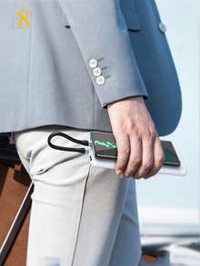 D8 USB-C 3.1 Gen 2 数据线，10Gbps 数据传输 USB-C 转 USB-C 数据线，4K 视频输出显示器数据线，60W PD 快充数据线，适用于 USB-C 设备，铝合金 + TPE 短线（13cm），适用于台式机、笔记本电脑、平板电脑，Type-C 高速数据线，适用于 iPad Air、iPad Pro、iPad Pro 2018/2020/2021、Chromebook 等。 - 黑色 - 查看 4