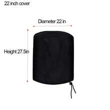 1 Pc Round Grill Cover, Suitable For 22in, 24in, 27in, 28in Weber Charcoal Kettle And Round Furniture/Appliance Covers, Non-Electric