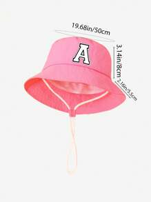 1 pieza Sombrero de cubo con estampado de letras para bebé/niño pequeño, versátil y adorable de moda, apropiado para niños y niñas de 2 a 3 años para uso diario