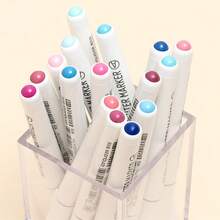 LANGUO 81 色丙烯马克笔，高饱和度水性马克笔套装，色彩丰富，适合专业艺术绘画，多场合使用，非常适合绘画、插画、艺术创作、手写和设计，鲜艳的色彩对于艺术家和设计师至关重要，非常适合艺术课，培养学生的艺术敏感性和创造力，学校用品，返校 - 彩色 - 查看 2