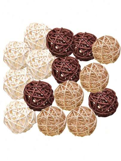 10 st naturliga rottingbollar, naturliga dekorativa rottingbollar, dekorativa bollar av rottingbollar, höstdekoration, för vasfyllning, heminredning, grenar, trädgård, bröllopsfestdekoration, soffbordsdekoration, gör-det-själv-pyssel, dekorativa bollar för papegojor, inomhusdekoration, rottingbollar, alla hjärtans dag-dekoration, höstdekoration (vit, träfärg, kaffe)