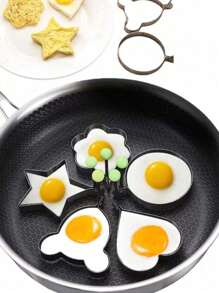 Edelstahl Spiegelei Form, Pfannkuchen und Ei Form zum Kochen und Dekorieren, Küchenutensilien aus 430 Edelstahl Omelett Hersteller Herzform Omelett Form Omelett Hersteller Backform Omelett Ring, verschiedene Stile zur Auswahl.