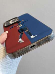 Soccer New Shiny Dark Player With Laser Gradient Lines & Sanrio Kitty Pattern Full Protective Phone Case Compatible With Iphone 13/XSmax/11/13Pro Max/12/12Pro/12 Pro Max/13/14 Pro/15 Pro Max/14/14 Pro/11 Pro Max/15/1 Pro/16 Pro Max XR, Galaxy Smartphones Waterproof Shockproof Anti-Fall Scratch Resistant - Black - View 5