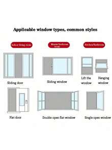 Kitchen & Bedroom Summer Anti-Mosquito & Insect Mesh Net Curtains, DIY Self-Adhesive Anti-Mosquito Mesh Screen, Breathable & Decorative Window Curtains