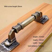 Manija y perilla de puerta corrediza de madera estilo granero vintage, tiradores de muebles de estilo rústico europeo para puertas interiores de gabinete de cocina - Multicolor - Ver 5