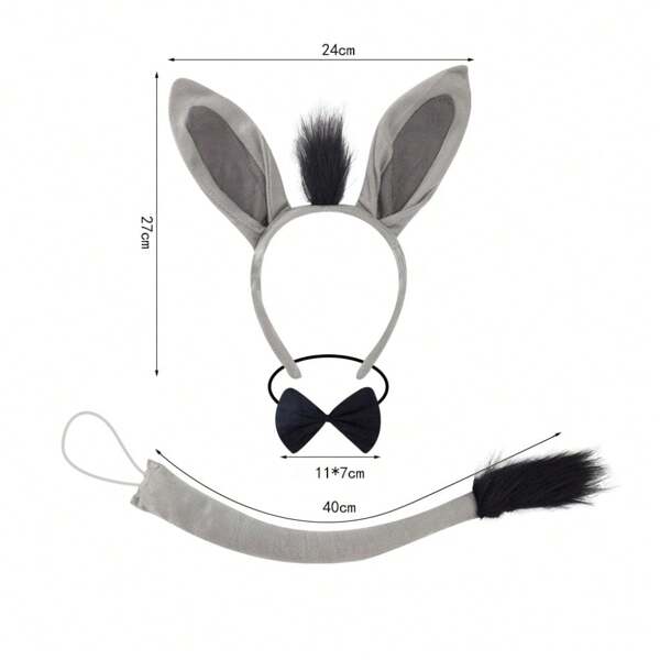 New Fashion Hot Selling Headband For Gala, Party, Stage Performance, Personalized Animal Donkey Ears Headpiece Halloween