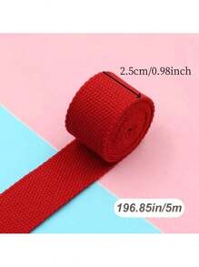 1 pieza 5M*32MM/5M*25MM Cinta de poliéster de colores, cinta portátil, cinta para mochilas, accesorios para confección de bolsas, tela DIY de decoración navideña, cinta de poliéster DIY, cinta de correa de mochila
