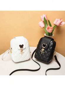 女士斜挎包时尚水钻刺绣手机收纳包2025新款女生休闲单肩包 - 彩色 - 查看 3