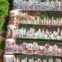 1 Rollo/Bolsa de Cinta, Serie Casa Extravagante, Cinta PET con tema de Casa Vintage y Pueblo, Suministros para Scrapbooking, Accesorios de Cuaderno, Decoración para Cuaderno, Marco de Foto, Funda de Teléfono, Vaso, Revistas de Chatarra, Caja de Artículos de Papelería DIY, Pegatinas Personalizadas, Útiles Escolares, Vuelta al Colegio