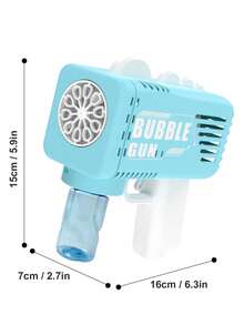 Kids Handheld Gatling Bubble Gun Toy, Automatic Bubble Blower Machine For Outdoor, Birthday Gift For Boys And Girls (Batteries And Bubble Solution Not Included)