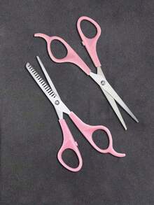 4 件套理发剪刀套装，6 英寸理发剪刀，理发、打薄、纹理美发工具，沙龙发型配件，返校、旅行度假必备品，女士发饰 - 彩色 - 查看 4