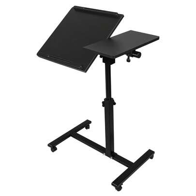 Mesita de noche de 70*44*95 cm para portátil, mesa de pie con 4 ruedas, altura ajustable, escritorio de computadora, plegable, mesitas de noche para independencia