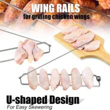 1 pièce Fourchette de cuisson extérieure Wingrails, ustensile de barbecue