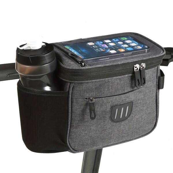 Large Capacity Bicycle Handlebar Bag, Front Basket Storage Pouch, Waterproof And Wear-Resistant Cycling Bag, Suitable For Mountain Bike/Road Bike, Big Size Bicycle Front Storage Bag, Cycling Equipment Accessories