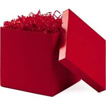 - Caja de regalo de pulgadas con tapa (rojo) para Navidad, cumpleaños, día del padre, despedida de soltera, bodas, shower, día de San Valentín y graduaciones - Rojo - - Ver 12
