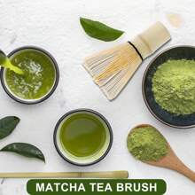 Batidor de matcha, batidor de té de bambú natural, herramienta tradicional para batir matcha, batidor para la ceremonia del té, herramientas para preparar matcha latte, té, chocolate caliente, frappé y latte.