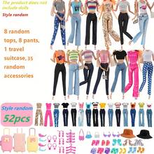 Bộ quần áo búp bê thời trang ngẫu nhiên 6/8/10/12/14 chiếc, vừa vặn với búp bê 11,5 inch, bao gồm 3/4/5/6/7 chiếc áo và 3/4/5/6/7 chiếc quần, món quà tuyệt vời cho trẻ em, chất lượng cao, phù hợp với trẻ em, không bao gồm búp bê - Nhiều màu - Xem 15