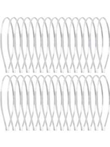 30/24/12 piezas de diademas de metal liso, marco de diadema DIY, diademas delgadas a granel para hombres y mujeres, accesorios para el cabello, diademas de color negro, plateado y dorado