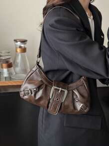 1 Bolso cruzado de mujer con correa ajustable y tachuelas, de gran capacidad, suave degradado, adecuado para trabajo, citas y fiestas. Apto para compras, cartera, compras, mujeres jóvenes, estudiantes universitarios, recién llegados y trabajadores de cuello blanco. Muy adecuado para oficina, universidad, trabajo, negocios, viajes al trabajo, actividades al aire libre, viajes y salidas.