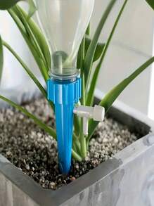 1/10 stuks automatische plantenbewateringsapparaten, irrigatiesysteem voor bloemen en planten, verstelbare slouchy person-bewateringsapparaten, zelfsproeiende koppen, schakelaar voor langzaam vrijkomende regelklep, geschikt voor buiten- en vakantieplanten, willekeurige kleuren