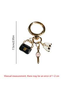 合金吊坠，钥匙扣，汽车吊坠，包包吊坠，母亲节礼物，适用于包包、衣服、女士手提包、车钥匙、钥匙圈，女友/情侣礼物，包包配件，适合送给女友、妻子、母亲、同学 - 彩色 - 查看 9