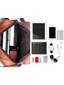 AUXOM Kit Bolsa Tiracolo Masculina Em Couro Bolsa Retrô Bolsa Carteira