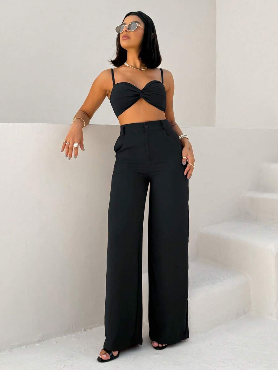 Women Two-Piece Outfits - Black - View 1
