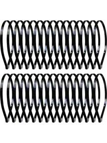 30/24/12 piezas de diademas de metal liso, marco de diadema DIY, diademas delgadas a granel para hombres y mujeres, accesorios para el cabello, diademas de color negro, plateado y dorado