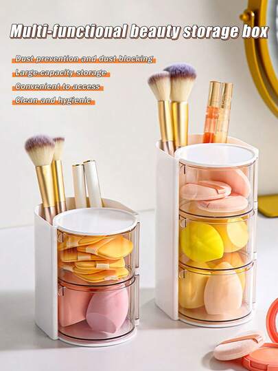 2/3 Tier Cosmetic Organizer Box, Drawer Style Desk Makeup Storage Box, Mini Simple Jewelry Box, Jewelry Box, Accessory Box, Multi-Layer Student Stationery Rack, Stationery Box, Children's Jewelry Box, Toy Box, Display Box, Display Rack, Dust-Proof And Waterproof, Easy To Organize, Suitable For Office Desk, Dorm, Bedroom, Study Desk, Pencils And Small Items, Applicable To Campus Life, Jewelry Enthusiasts