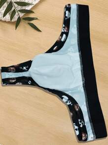 1pc Personalized Men's Graphic Print Sexy Thong