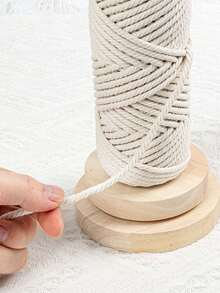 1 件木制纱线收纳架，桌面旋转纱线收纳架，简约设计