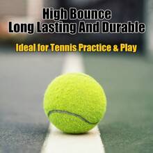 3 pièces Balles de tennis, élément essentiel pour l'entraînement sportif extérieur, balles d'entraînement de match de niveau débutant avec haute élasticité pour les passionnés de sports