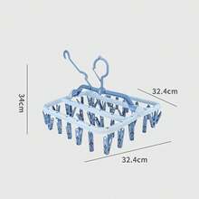 NetHong 32 Peg Dryer Washing Line Airer Clothes House Underwear Socks Pants Hanger - Blue - View 8