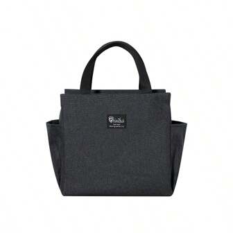 1 件，大容量保温便当袋，可重复使用的午餐盒袋，适合学生和办公室工作人员 - 完美的旅行配件，返校学校用品袋，女士午餐袋，冷藏袋，野餐配件，学校配件