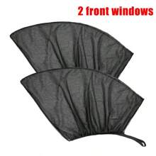 2/4 pièces Filet pare-soleil de voiture, rideau de protection UV pour fenêtre de SUV, filet pare-soleil automatique pour l'avant/l'arrière, moustiquaire de voiture, filet pare-soleil, écran anti-insectes de voiture, rideaux de fenêtre de voiture, maille pour les voyages et l'utilisation à la maison