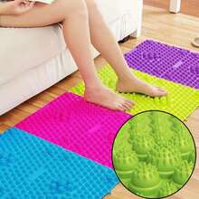 Massage Pad Plantar Finger Pressure Plate Foot Massage Sensory Toy Children And Adults Thickened To Relieve Tension Fun Game Mat - Màu vàng - Xem 1