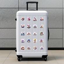 50 pezzi Adesivi per libri di fantasia acquerellati, adesivi estetici in vinile per scrapbooking, diario, computer portatile, paraurti, skateboard, borraccia, computer, telefono, cartoni animati, elmetto, adesivi e decalcomanie per auto