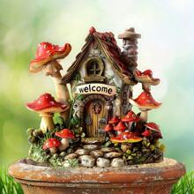2D flache, nicht 3D Acryl Pilzhaus Garten Schild - Toll für Außen, Rasen, Topfpflanzen und Terrassen Dekoration | Ideales Geschenk und Zubehör | Kratzfest, wasserbeständig | Für alle Jahreszeiten