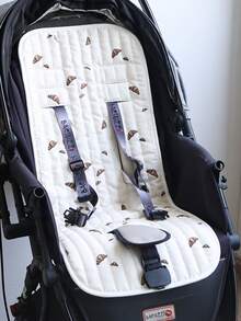 1 peça de almofada para carrinho de bebê, estampa floral, macia e confortável, malha respirável 3D, almofada refrescante para carrinho de bebê, adequada para uso no verão