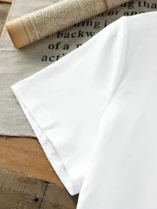 Camicia casual da donna Howell a maniche corte con collo rotondo, nera, estiva - Bianco - Visualizzare 8