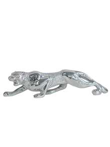 5pcs Resin Leopard Sculpture Ornaments In Assorted Colors, Ideal Home Decor Animal Figurines For Living Room, Desk, Liquor Cabinet, Holiday Gifts And Dining Table Decoration