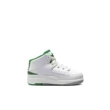 Nike Zapatillas de baloncesto versátiles y de moda JORDAN 2 RETRO (PS) para adolescentes - Blanco Verde - Ver 2