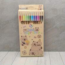 1/6/13 pezzi Set di matite per artisti e studenti con temperamatite integrato in 12 colori per capibara - matite da 0,5 mm - perfette per disegnare, scrivere, schizzare e prendere appunti, dipingere, forniture per scuola e ufficio per artisti - il colore e lo stile del temperamatite sono casuali - Multicolore - Visualizzare 7