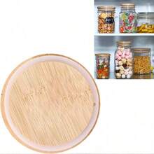 7pcs Reusable Airtight Glass Storage Lids For Gu Pot Jars Bamboo Lids For 8cm - 1 - View 4